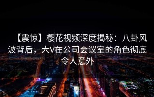 【震惊】樱花视频深度揭秘：八卦风波背后，大V在公司会议室的角色彻底令人意外